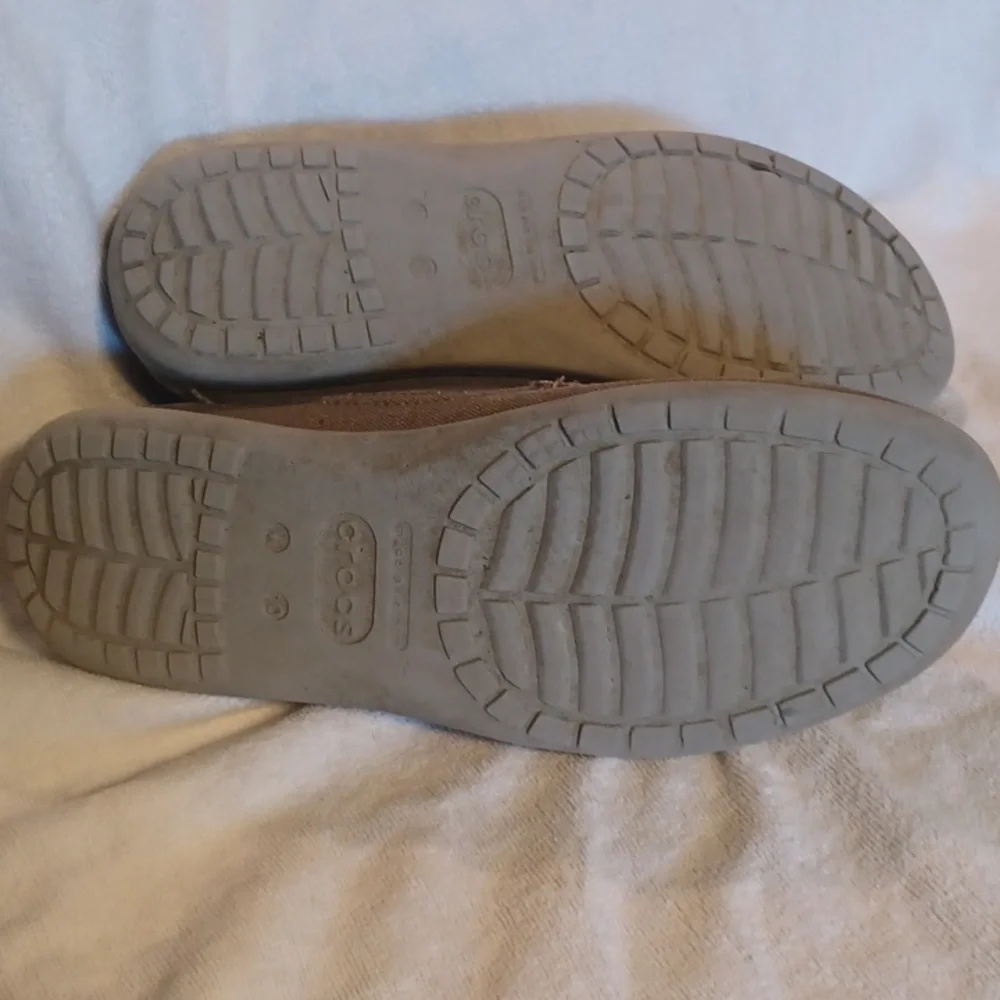 CROCS  Canvas Gray Slip-On Loafers Men's Size 10